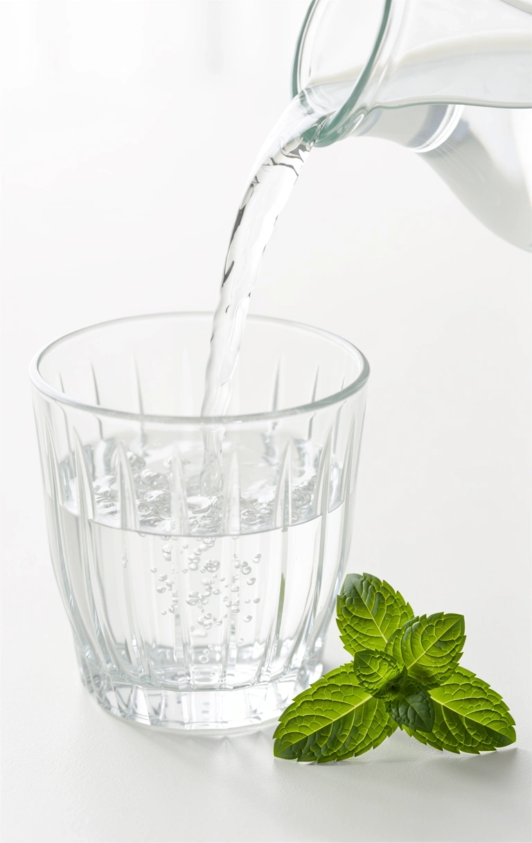 Reines Wasser und Kräuter